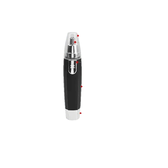 Black and Silver Nose Hair Trimmer Electric Ear Neck Trimmer Nose Hair Removal by Queen Make Up Store