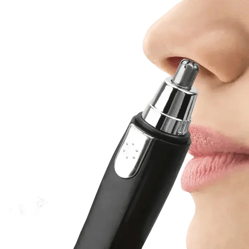 Black and Silver Nose Hair Trimmer Electric Ear Neck Trimmer Nose Hair Removal by Queen Make Up Store