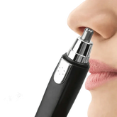 Black and Silver Nose Hair Trimmer Electric Ear Neck Trimmer Nose Hair Removal by Queen Make Up Store