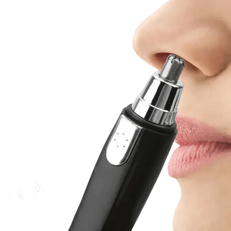 Black and Silver Nose Hair Trimmer Electric Ear Neck Trimmer Nose Hair Removal by Queen Make Up Store