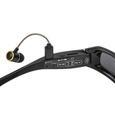 Black Camcorder Glasses Camera with Headphones. HD 1080P Mini Camcorder Glasses Sunglasses by Believe me Store