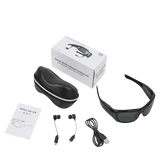 Black Camcorder Glasses Camera with Headphones. HD 1080P Mini Camcorder Glasses Sunglasses by Believe me Store