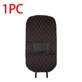 Black Car Seat Protector Pad with Red Stitching Car seat cover by DSERS