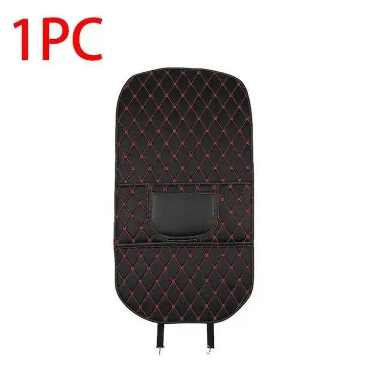 Black Car Seat Protector Pad with Red Stitching Car seat cover by DSERS