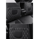 Black Car Seat Protector Pad with Red Stitching Car seat cover by DSERS
