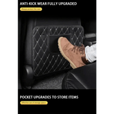 Black Car Seat Protector Pad with Red Stitching Car seat cover by DSERS