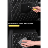 Black Car Seat Protector Pad with Red Stitching Car seat cover by DSERS