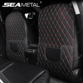 Black Car Seat Protector Pad with Red Stitching Car seat cover by DSERS