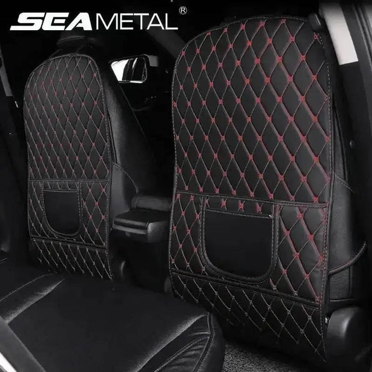 Black Car Seat Protector Pad with Red Stitching Car seat cover by DSERS