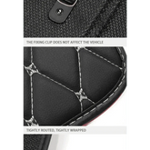 Black Car Seat Protector Pad with Red Stitching Car seat cover by DSERS