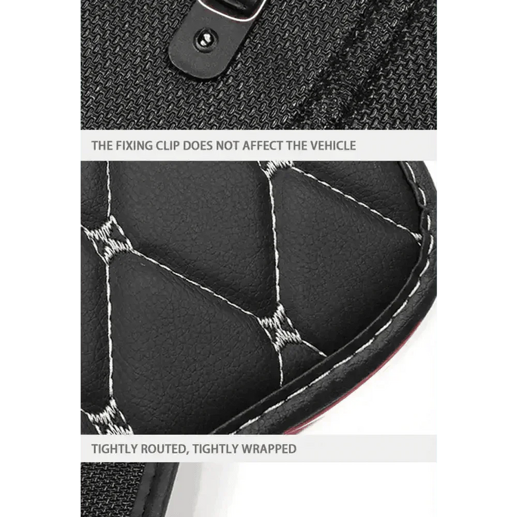 Black Car Seat Protector Pad with Red Stitching Car seat cover by DSERS