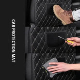 Black Car Seat Protector Pad with Red Stitching Car seat cover by DSERS