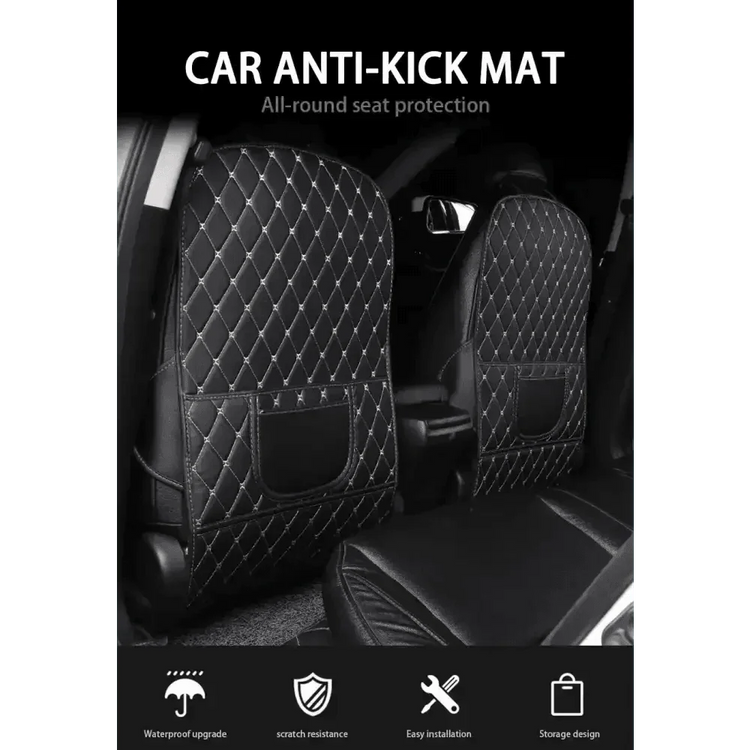 Black Car Seat Protector Pad with Red Stitching Car seat cover by DSERS