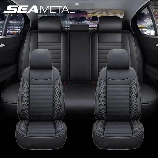 Black Leather Car Seat Covers Seametal Car Seat Car seat cover by DSERS