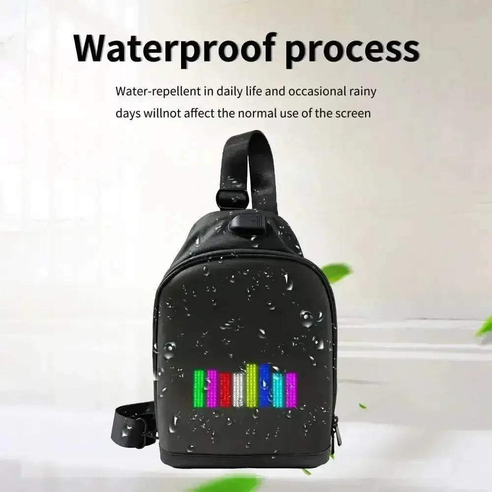 Black LED Pixel Backpacks and Smart Waist Bags LED Bag by DSERS
