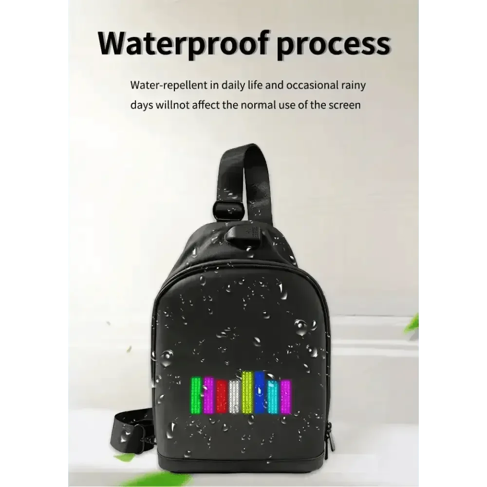 Black LED Pixel Backpacks and Smart Waist Bags LED Bag by DSERS