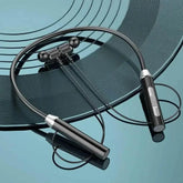 Black Magnetic Wireless Earphones J01 Portable Headphones by eboygifts