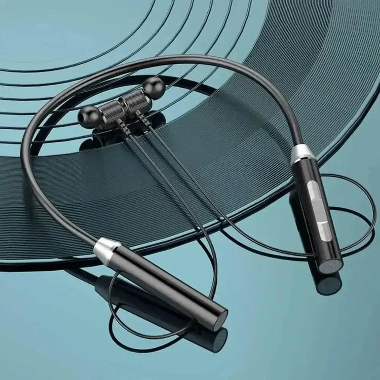 Black Magnetic Wireless Earphones J01 Portable Headphones by eboygifts