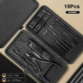 Black Manicure Nail Clipper Set Case Nail Clipper Set by Grimms Store