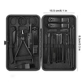 Black Manicure Nail Clipper Set Case Nail Clipper Set by Grimms Store