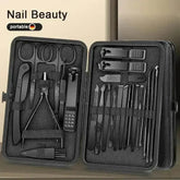 Black Manicure Nail Clipper Set Case Nail Clipper Set by Grimms Store