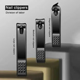 Black Manicure Nail Clipper Set Case Nail Clipper Set by Grimms Store