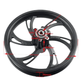Black Motorcycle Wheel for Electric Scooters 12 Inch Rims by tian Store