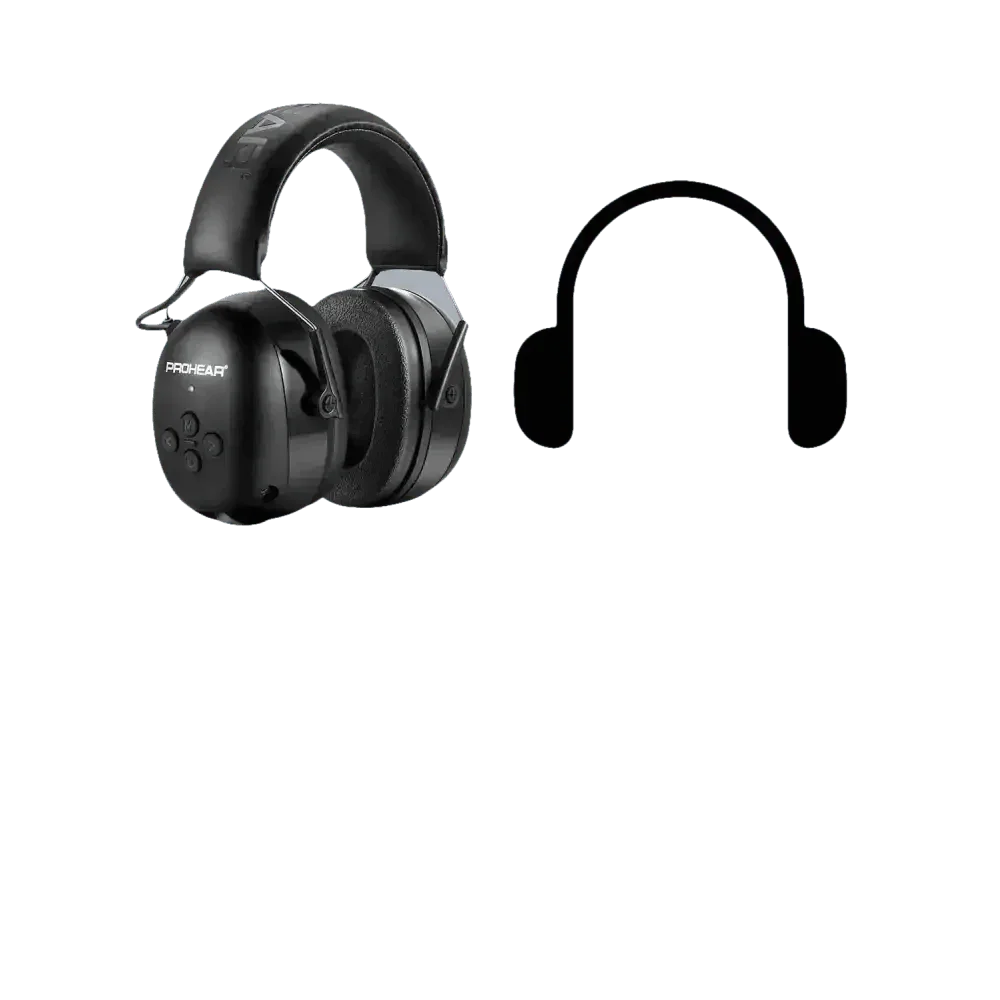 Black Noise Canceling Bluetooth Earmuffs Headphones by ZOHAN Official Store