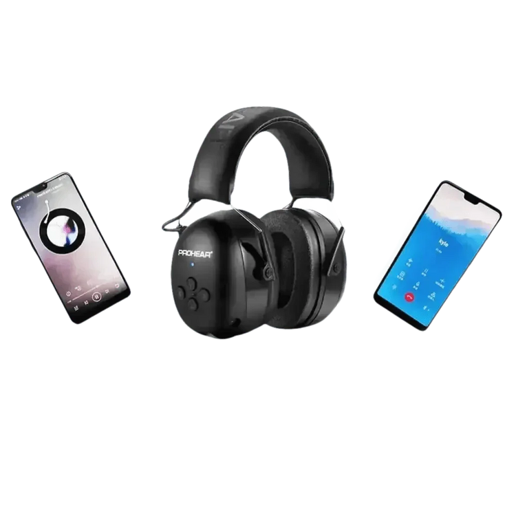 Black Noise Canceling Bluetooth Earmuffs Headphones by ZOHAN Official Store
