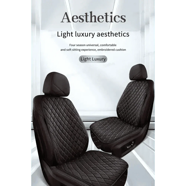 Black Quilted Leather Car Seat Covers Car seat cover by DSERS