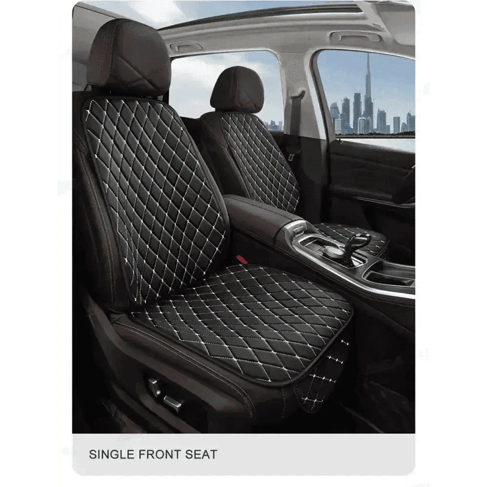 Black Quilted Leather Car Seat Covers Car seat cover by DSERS