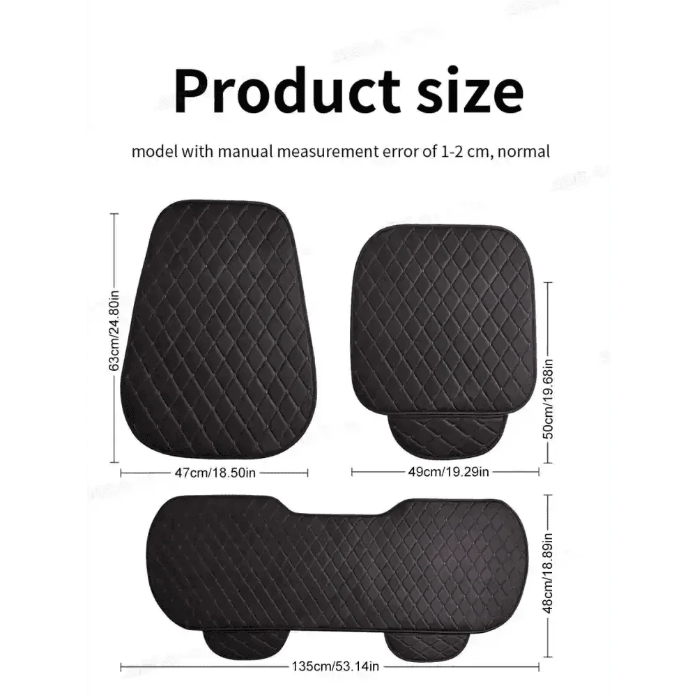 Black Quilted Leather Car Seat Covers Car seat cover by DSERS
