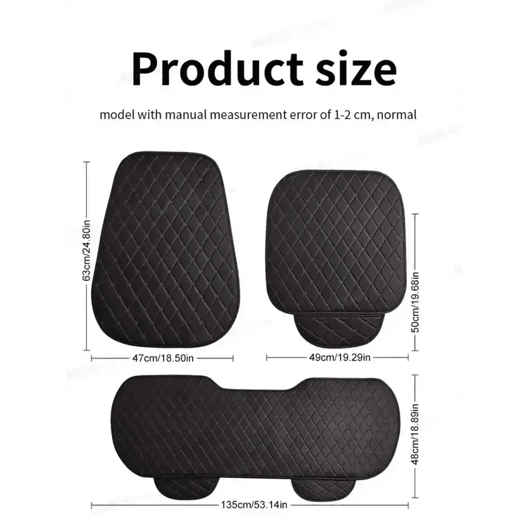 Black Quilted Leather Car Seat Covers Car seat cover by DSERS