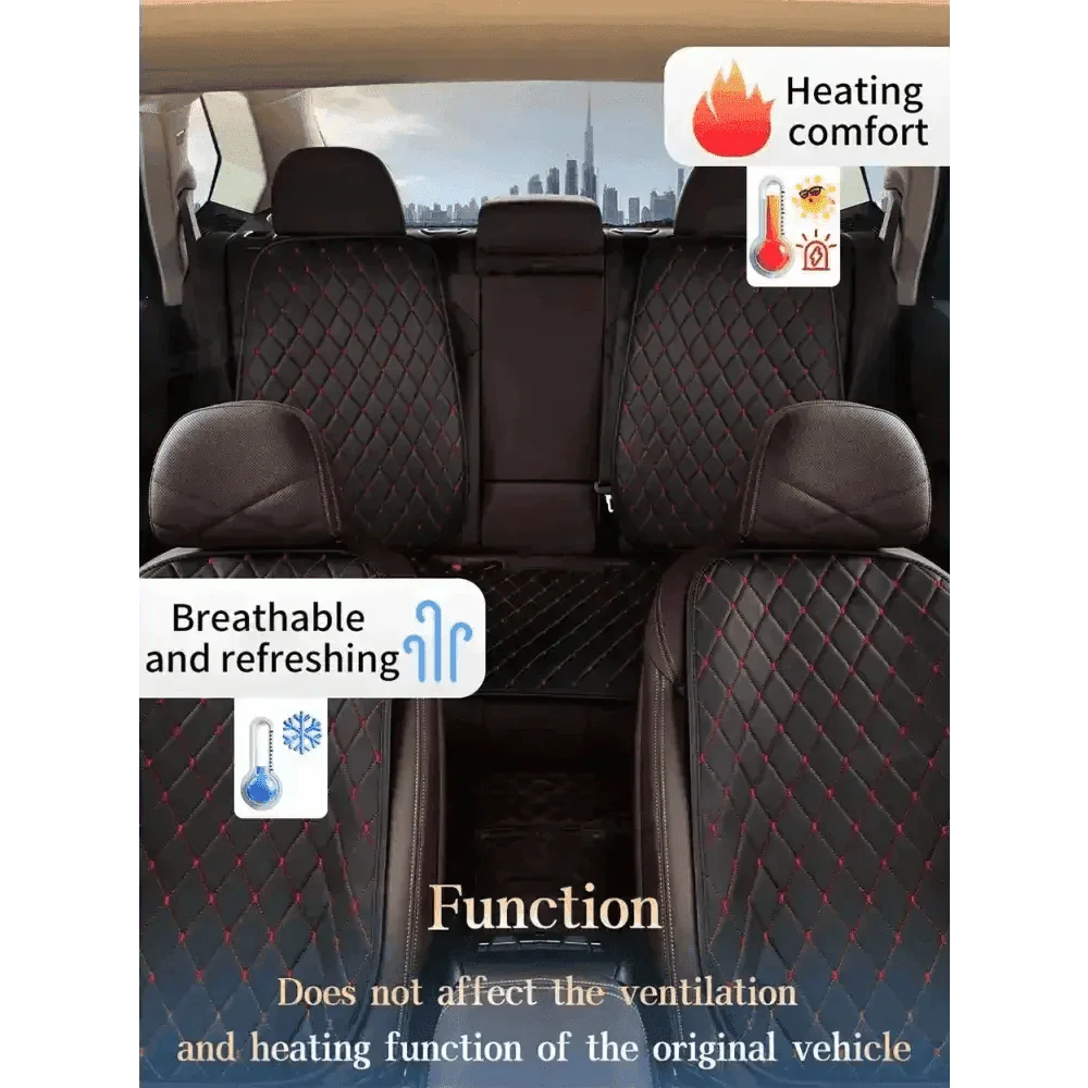 Black Quilted Leather Car Seat Covers Car seat cover by DSERS