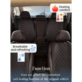 Black Quilted Leather Car Seat Covers Car seat cover by DSERS