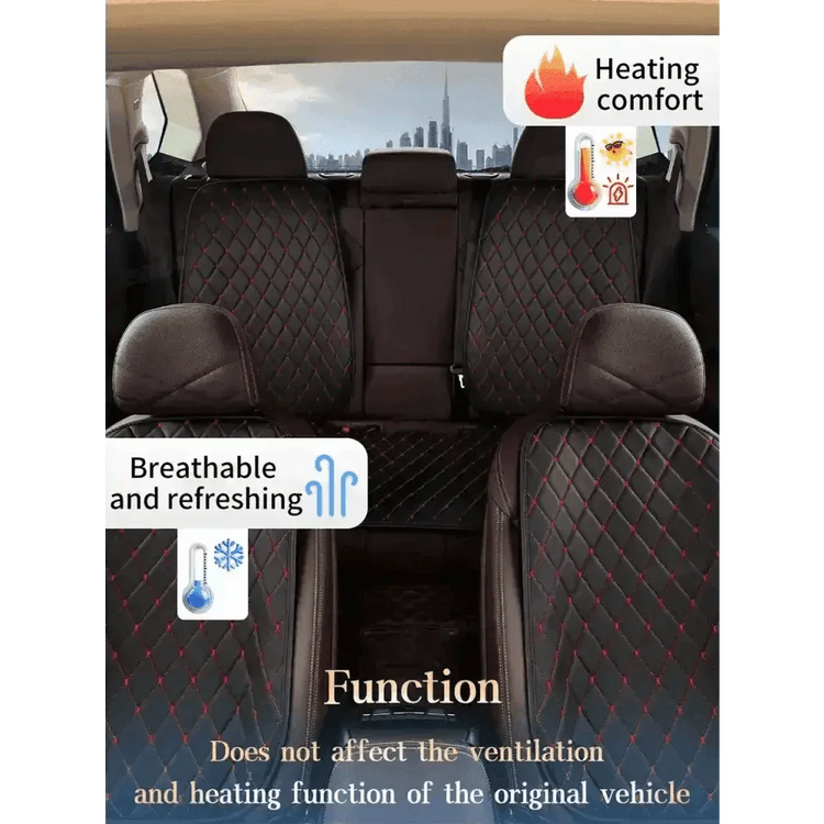 Black Quilted Leather Car Seat Covers Car seat cover by DSERS