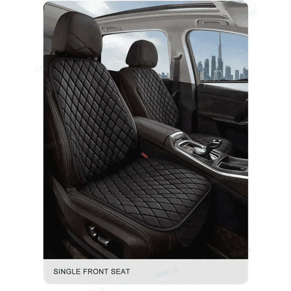 Black Quilted Leather Car Seat Covers Car seat cover by DSERS
