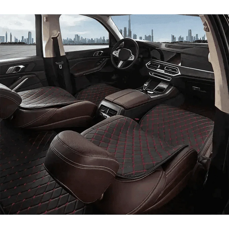 Black Quilted Leather Car Seat Covers Car seat cover by DSERS