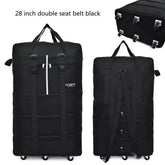 Black Rolling Foldable Luggage Bag Ultimate Travel Companion Portable Luggage by CJ