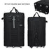 Black Rolling Foldable Luggage Bag Ultimate Travel Companion Portable Luggage by CJ