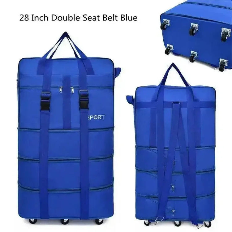 Black Rolling Foldable Luggage Bag Ultimate Travel Companion Portable Luggage by CJ