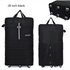 Black Rolling Foldable Luggage Bag Ultimate Travel Companion Portable Luggage by CJ