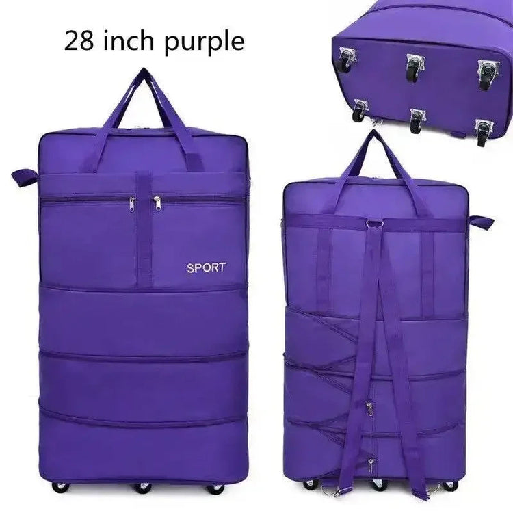 Black Rolling Foldable Luggage Bag Ultimate Travel Companion Portable Luggage by CJ
