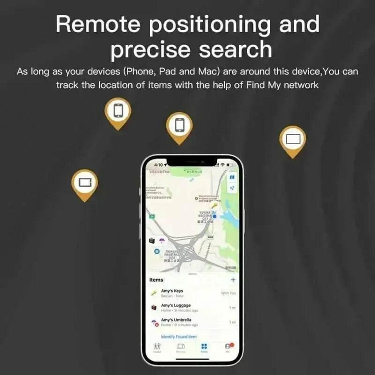 Black Square Bluetooth Long Distance Tracker Bluetooth Tracker by Smart-Sport Tech Store