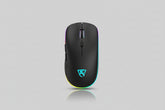 Black USB Rechargeable RGB LED Wireless Mouse Keyboard and Mouse by eboygifts