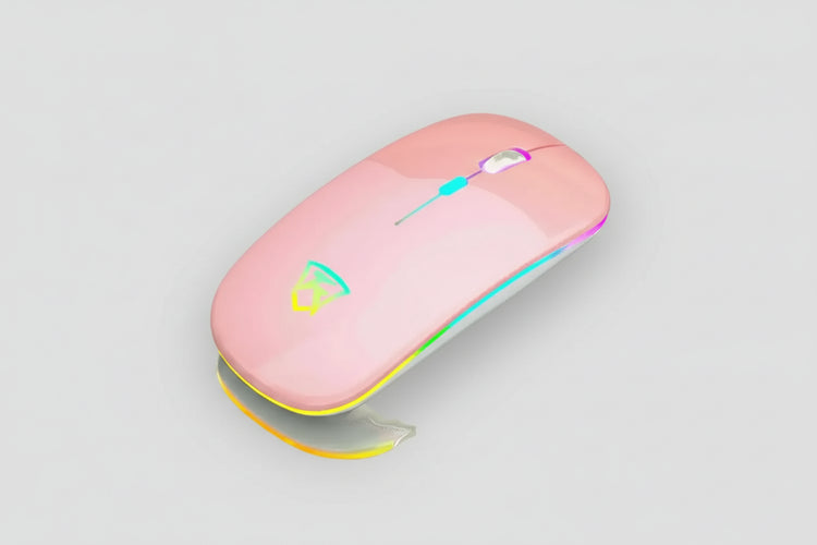 Black USB Rechargeable RGB LED Wireless Mouse Keyboard and Mouse by eboygifts