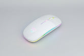 Black USB Rechargeable RGB LED Wireless Mouse Keyboard and Mouse by eboygifts