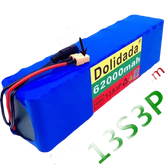 Blue 48V 62Ah Lithium Battery Pack 1000W 13S3P Ebike Battery by 1 Battery Monopoly Store