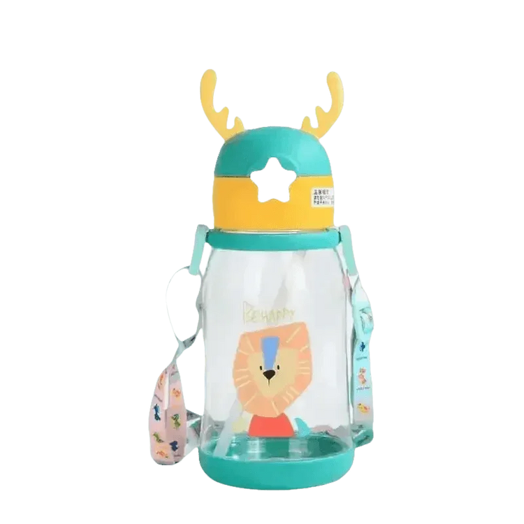 Blue Dinosaur Antler Kids Water Sippy Cup for Kids Creative Cartoon Sippy Cups by Cutesliving Store