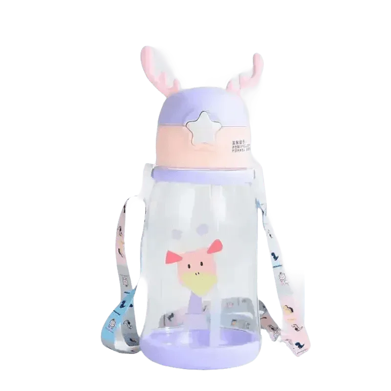 Blue Dinosaur Antler Kids Water Sippy Cup for Kids Creative Cartoon Sippy Cups by Cutesliving Store
